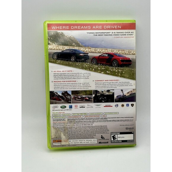 Forza Motorsport 3 Microsoft Xbox 360 2009 Double Disc Used CIB - TESTED - Picture 3 of 9